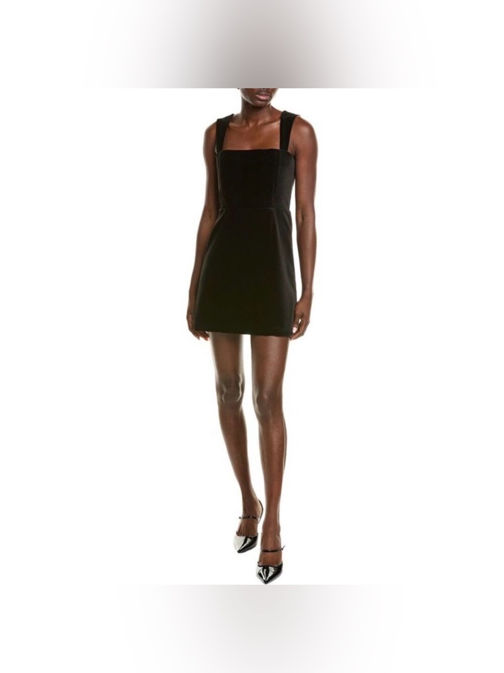 Alice + Olivia Womens Womens Dress Taylum Black Velvet Mini Sleeveless Size 4